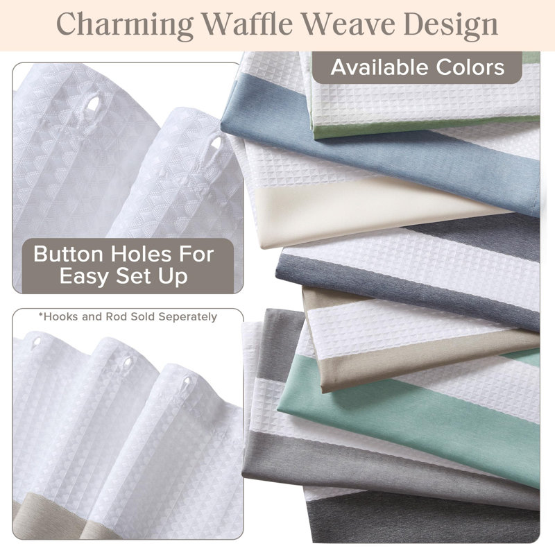 Rideau de douche Waffle Weave