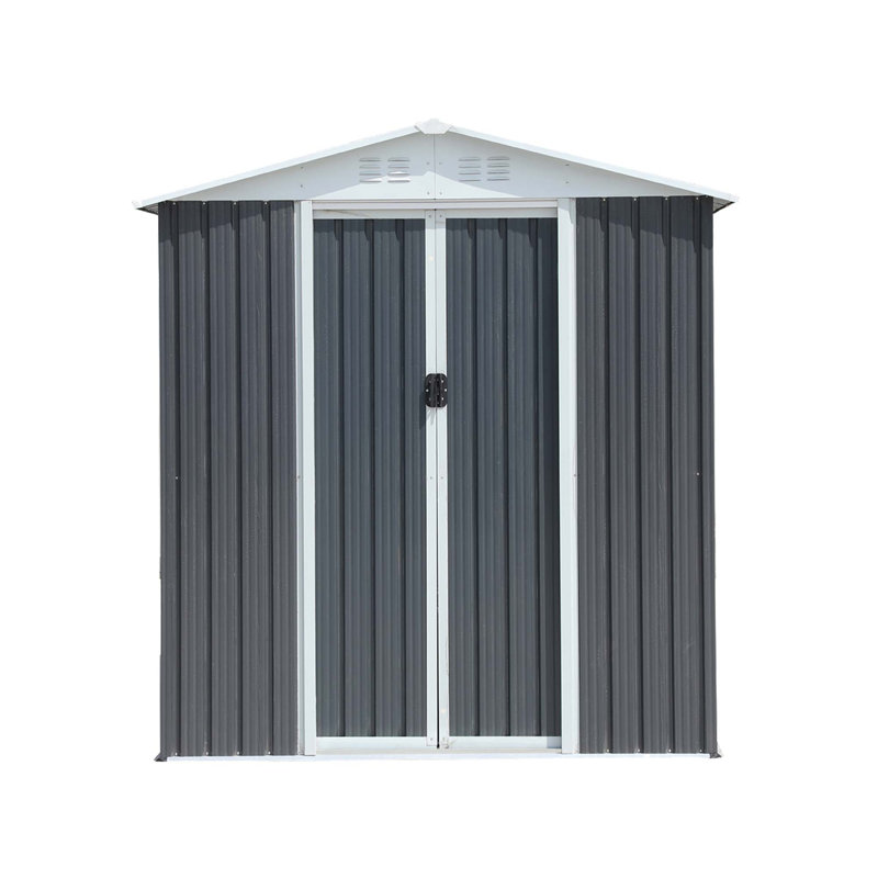 Remise de rangement extérieure 6 pi x 4 pi, gris, toit Apex durable, Gris, H 72,2 po x l 74,5 po x P 45,3 po