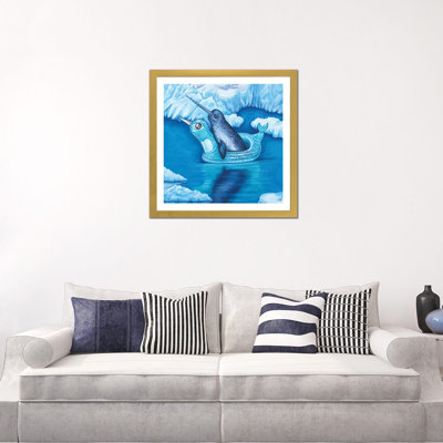 " Narwhal Floating " Graphic Art