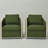 Holl Two Pieces 30" Wide Performance Fabric Upholstered Swivel Chair, No Assembly Required-1869803578