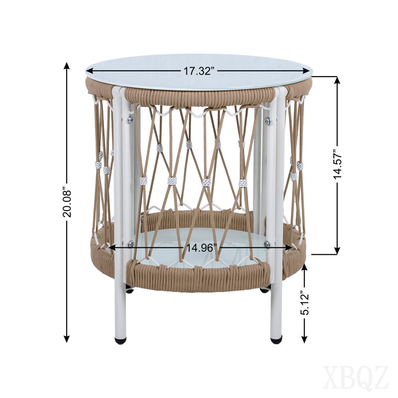 Table d'appoint d'extérieur 17,32 po Bohemian Garden