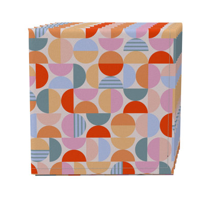 Cotton Twill Geometric Square Napkin