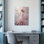 Tableau sur toile « Femme en robe rose et fleurs de cerisier » (1 pièce)