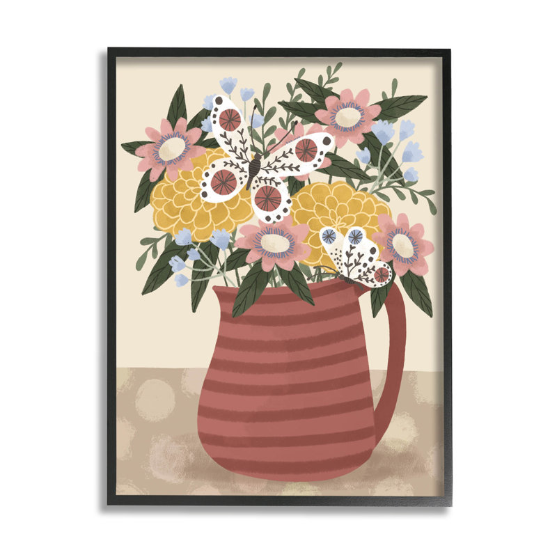 Giclée décontractée à motif mixte par Kristina Hultkrantz, H 14 po x l 11 po x P 1,5 po, Giclée encadrée noir minuit