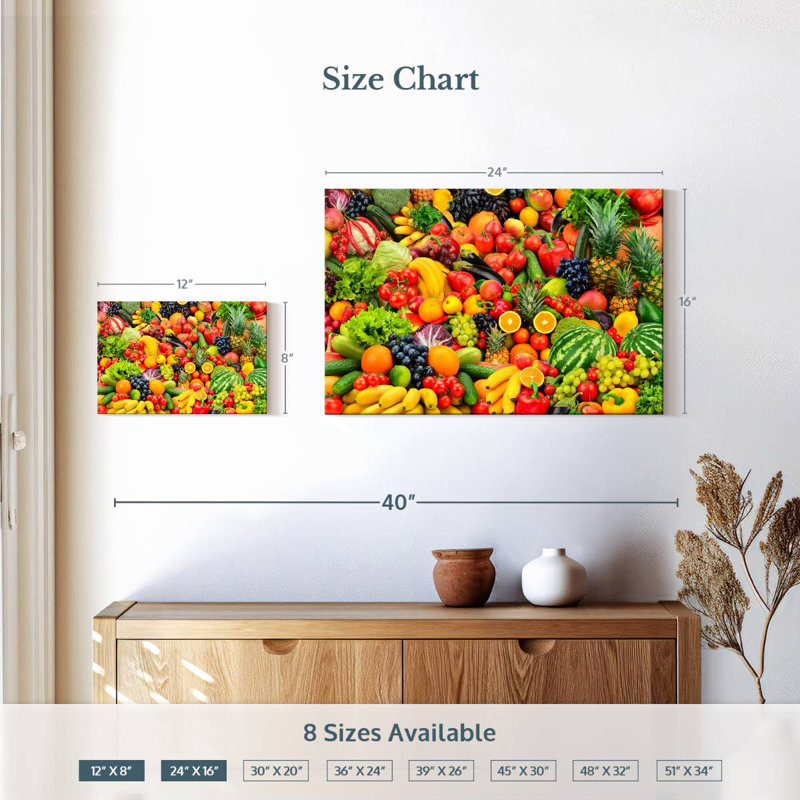 Yarlin, fruits et légumes frais, H 16 po x l 24 po