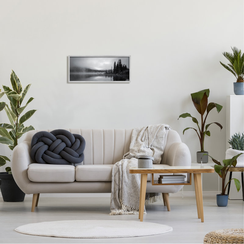 «Misty Lake» par Daniel Sproul, Estampe numérique Farmhouse, H 10 po x l 24 po x P 1,5 po