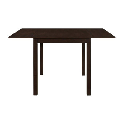 Rectangular 52-Inch Extension Dining Table, Cappuccino