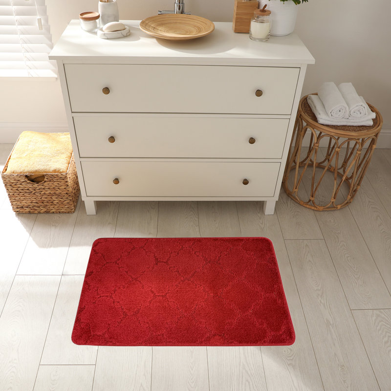Tapis de cuisine, Rectangle 1 pi 5 po x 2 pi 8 po, Rouge