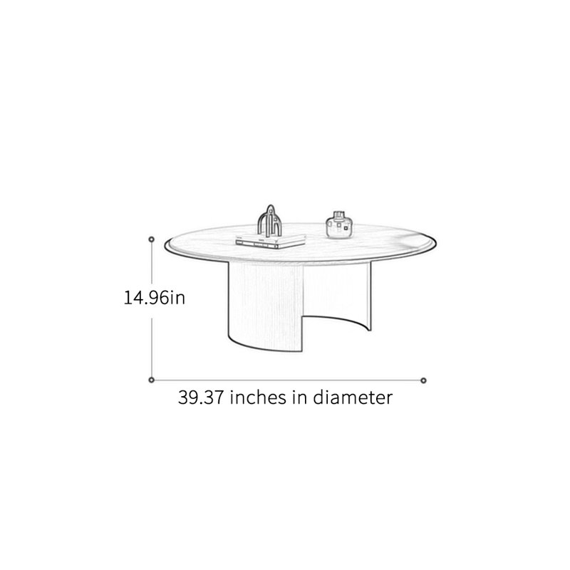 Modern simple design sense coffee table, 14.96" H x 39.37" L x 39.37" W