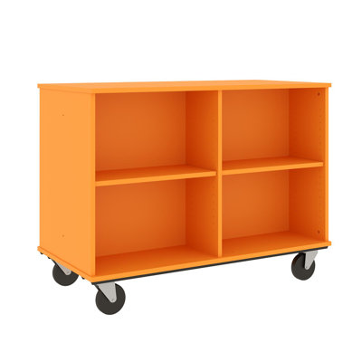 36'' H x 48'' W Double Sided Book Cart with Wheels