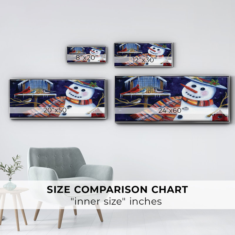 Snow Friends- Framed Canvas