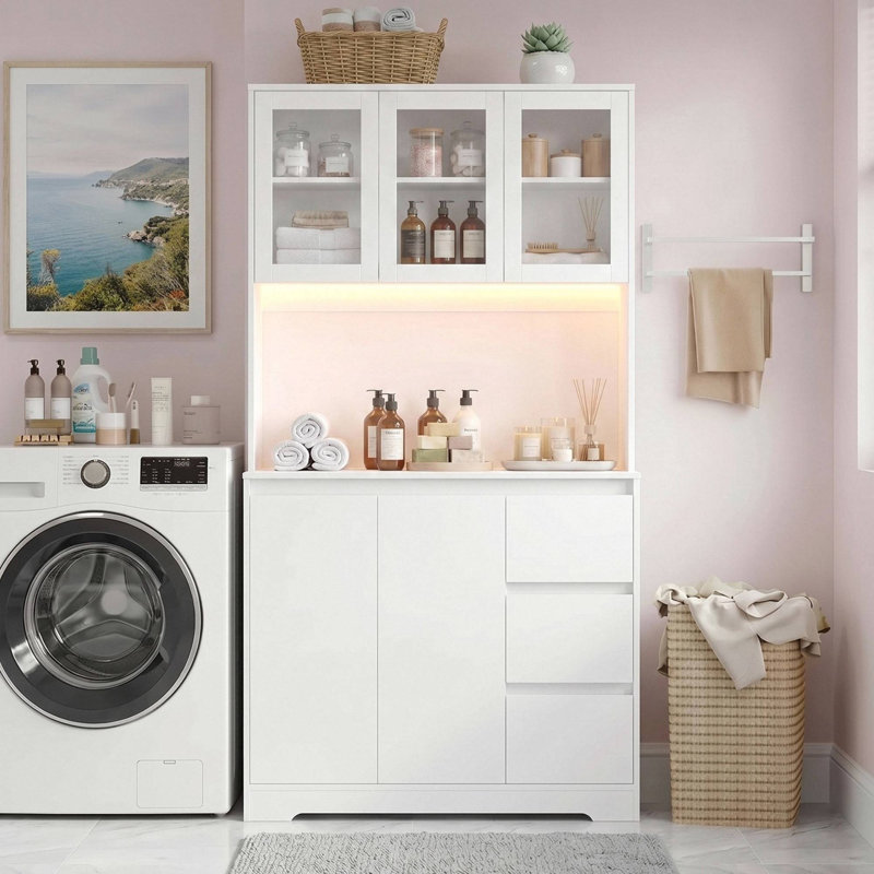 Armoire de salle de bain autoportante Rhodell