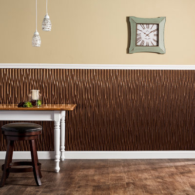 Panneau mural décoratif vertical en vinyle 4 pi x 8 pi FASÄDE Dunes