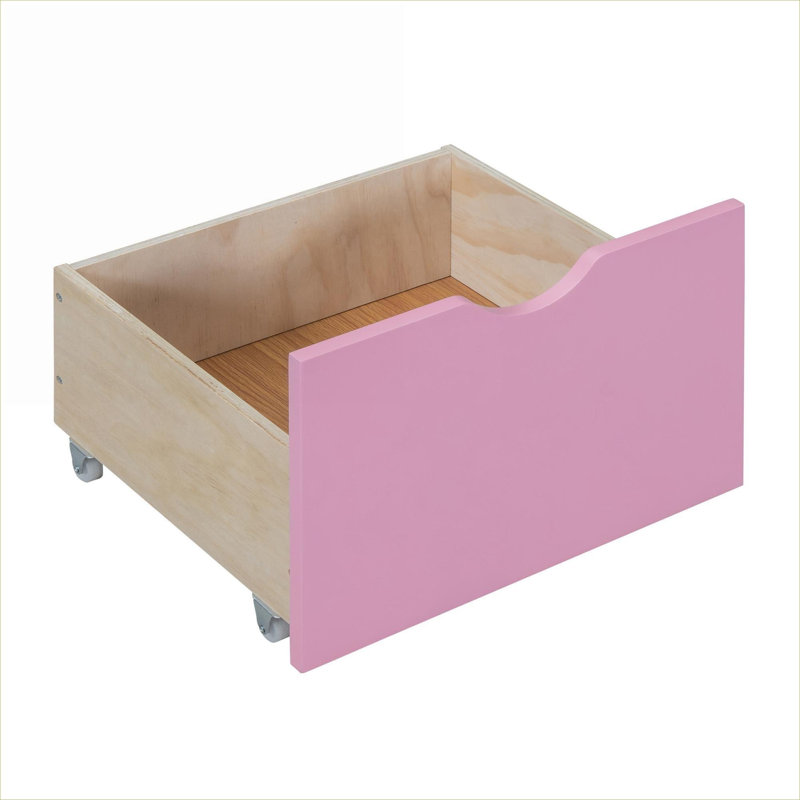 Lit plateforme simple au-dessus d'un lit simple convertible en bois massif rose classique
