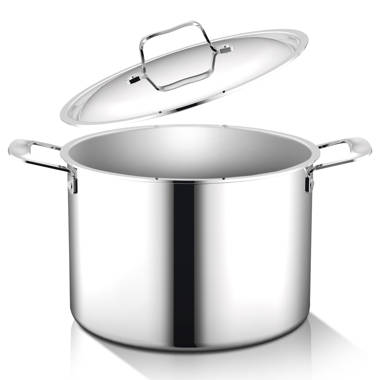 Nutrichef 3-Quart Saucepan with Lid - Stainless-Steel Stain-Resistant Sauce Pot Kitchen Cookware