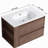 30" Wall Mounting Bathroom Vanity With Gel Sink, Soft Close Drawer-1867401607
