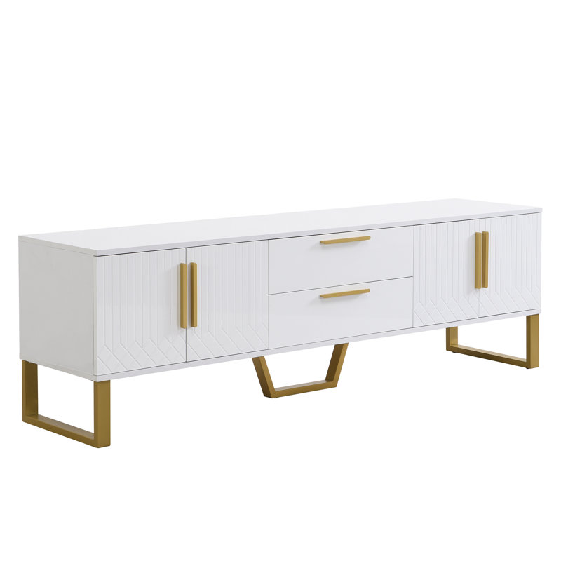 Unfinished TV Stand for TVs up to 75", White