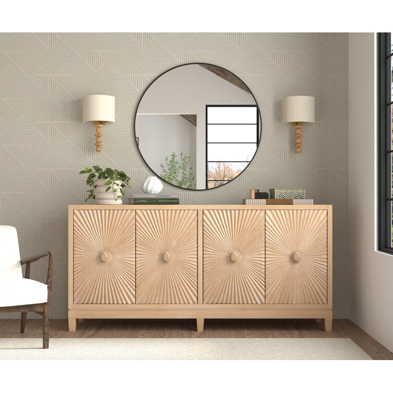 Rayon 76'' W Solid Wood Sideboard