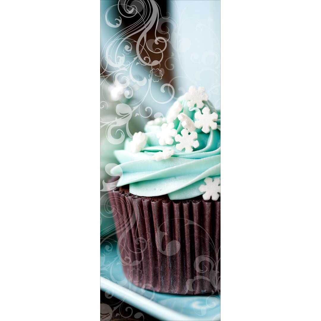 Glasbild Turquoise Muffin, Kunstdruck