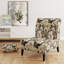 Enchantement de fleurs blanches - Fauteuil de chambre rembourré, chaise d'appoint rustique à motif floral
