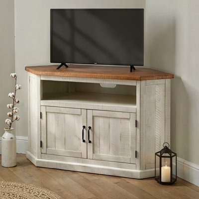 Kinsella 50" Solid Wood Corner TV Stand with Storage