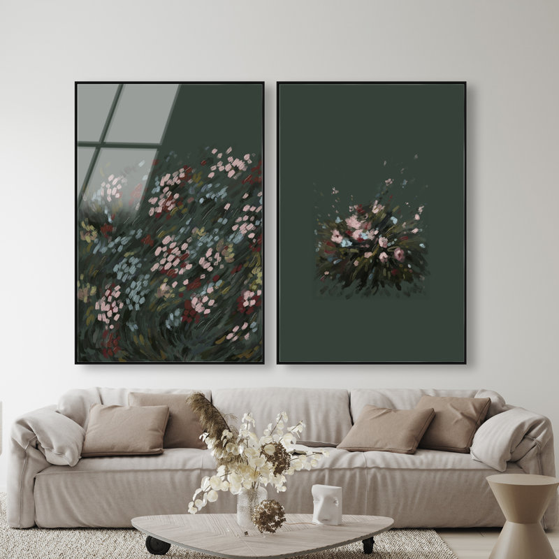 Subtle Universe Set Set by Oliver Gal, 37"H x 55"W, Black Floater Frame