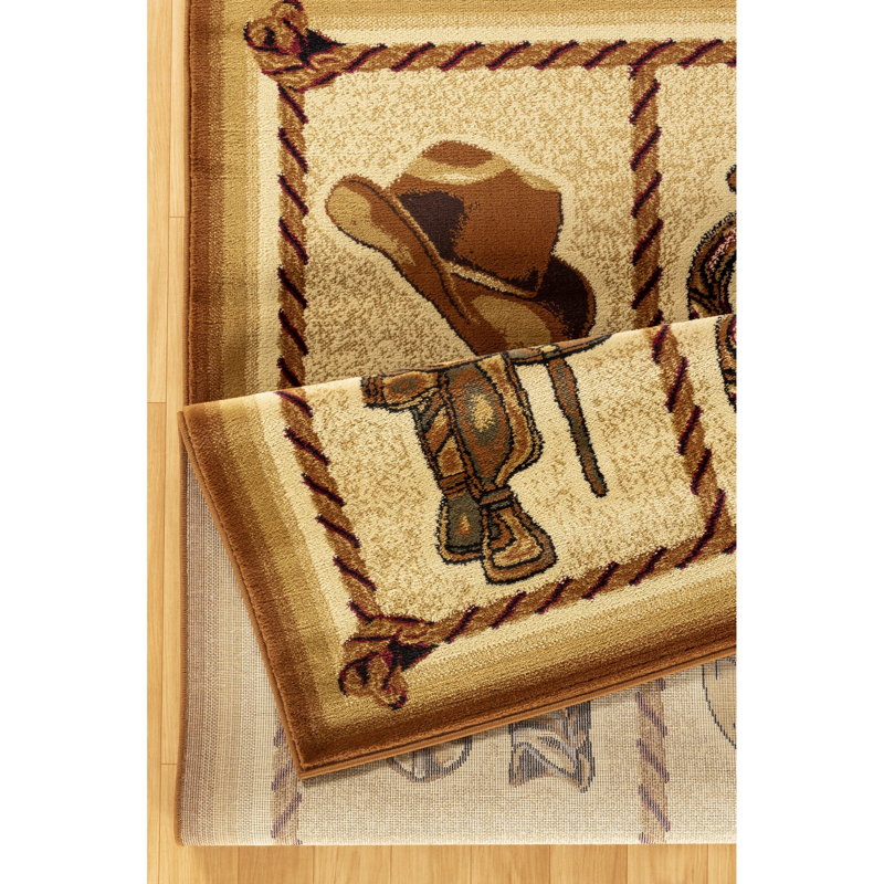 Tribes Gcyls4010 Beige 7'10" X 10'3" Area Rug, Polypropylene, Stain , Suited For Homes With Brave And Pets Joyful