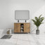 Meuble-lavabo autoportant 48 po avec lavabo double, charnière de porte à fermeture douce