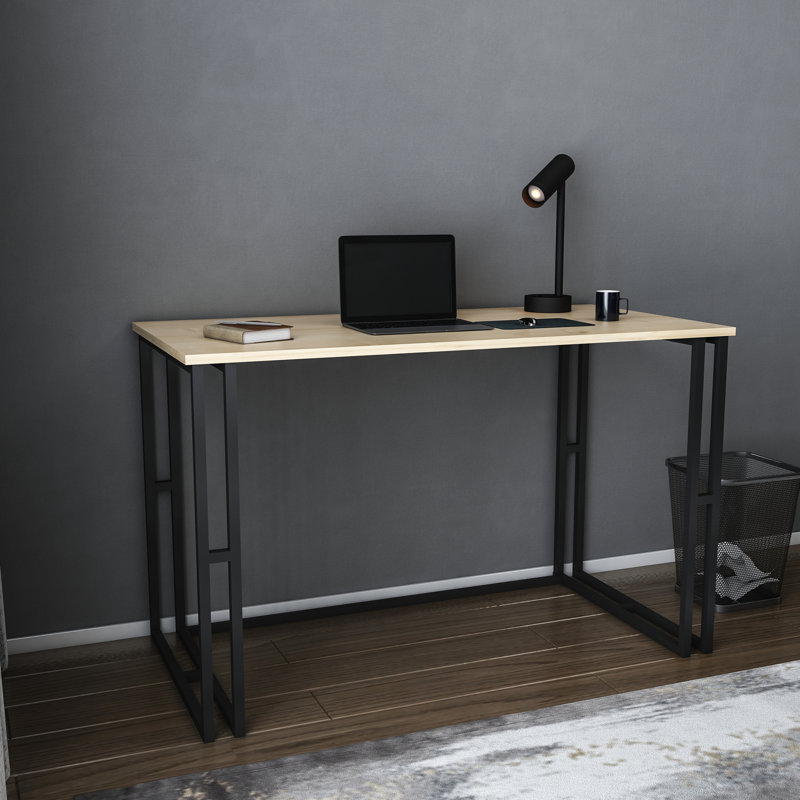 Kane 120cm W Rectangular Computer Desk, Oak/Black