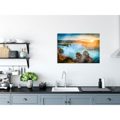 Waterfall - No Frame Print on Glass