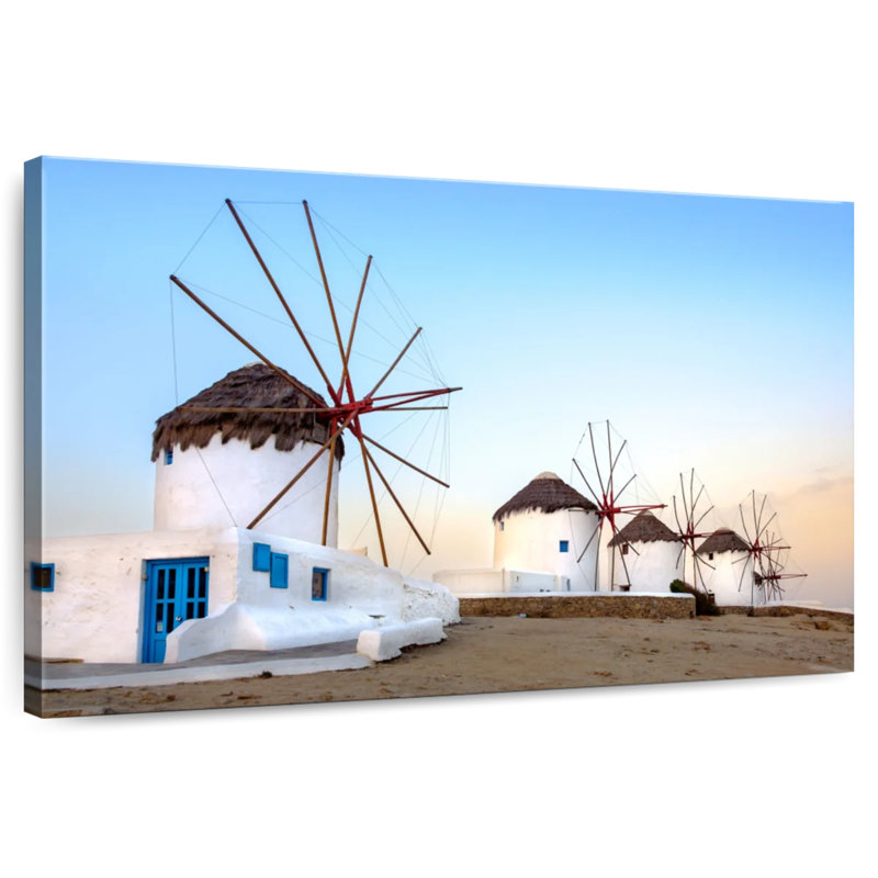 Moulins Alvord à Mykonos, H 30 po x l 45 po