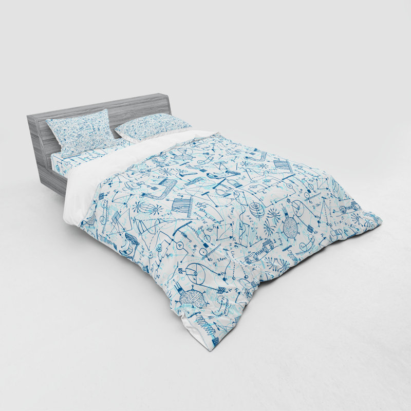 Ensemble de housse de couette Doodle, Housse de couette grand + 3 pièces supplémentair