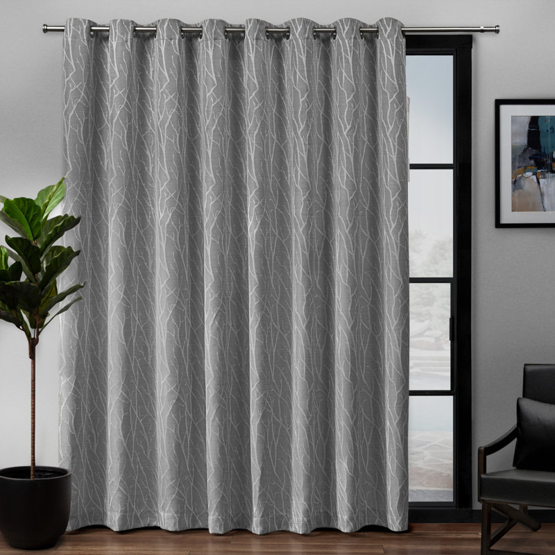 Prower Room Darkening Curtain Single Panel, Dove Gray, 108" W x 96" L