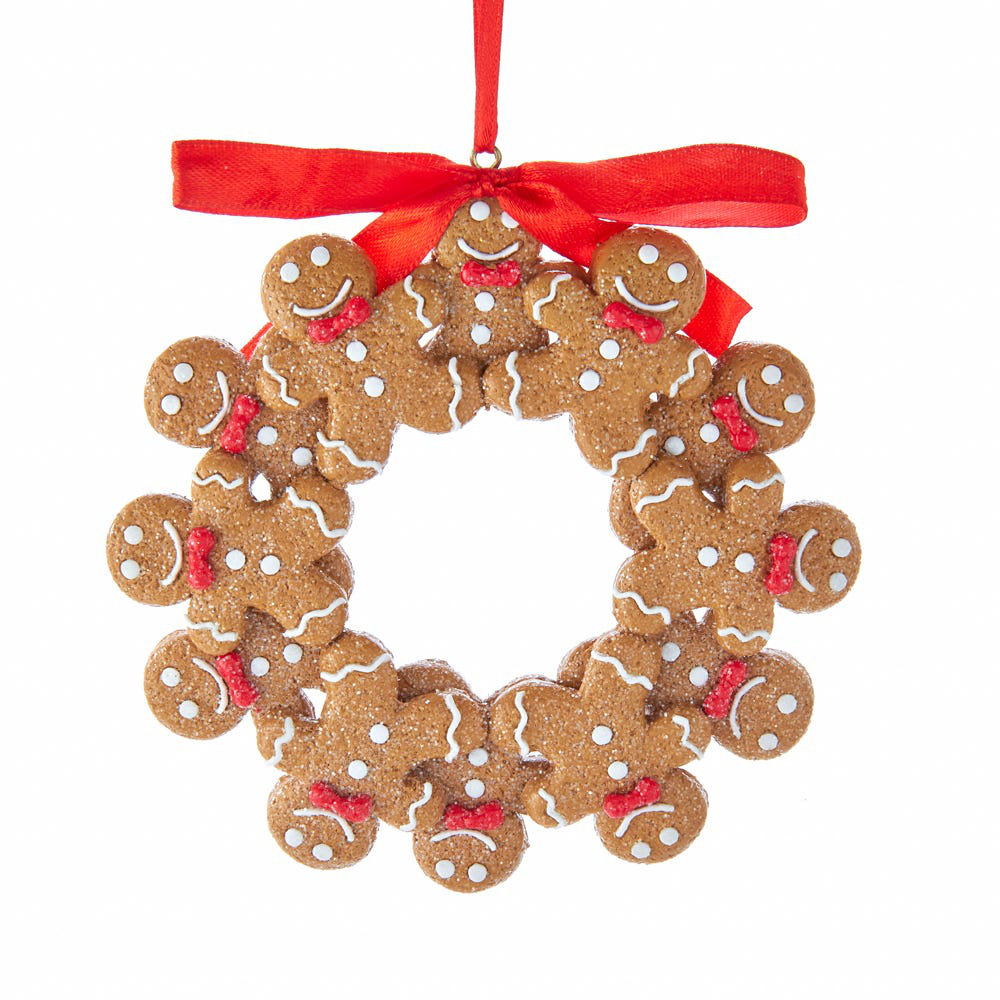 The Holiday Aisle® Gingerbread Man Wreath Hanging Figurine Ornament | Wayfair