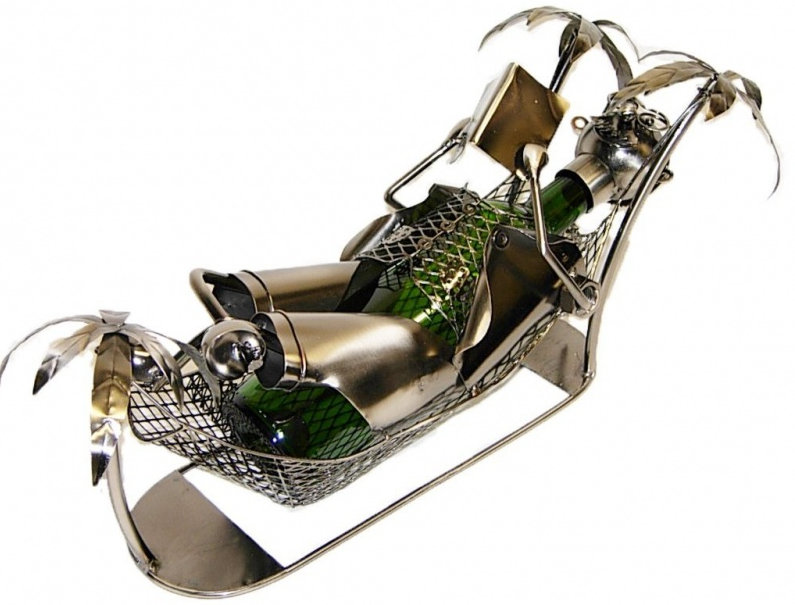 Tabletop Wine Bottle Rack in Silver