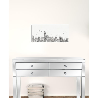 «Mon monochrome City Skyline», art mural