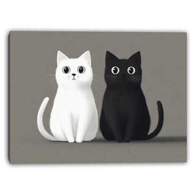Art mural sur toile Yin and Yang Cats