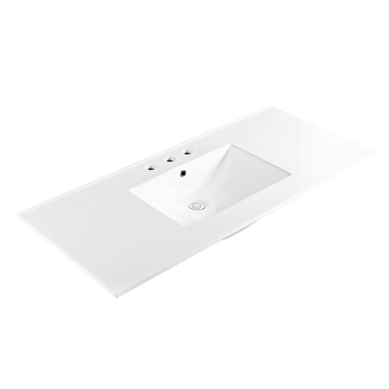 Dessus de salle de bain simple 49 po meuble-lavabo Unique