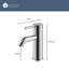 Robinet de lavabo de salle de bain à vasque courte à fixation sur le comptoir Euro Collection - Noir mat-52012513