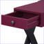 Bourgogne & amp; Table basse noire avec tiroir & amp; Ports USB, idéal pour le salon / canapé