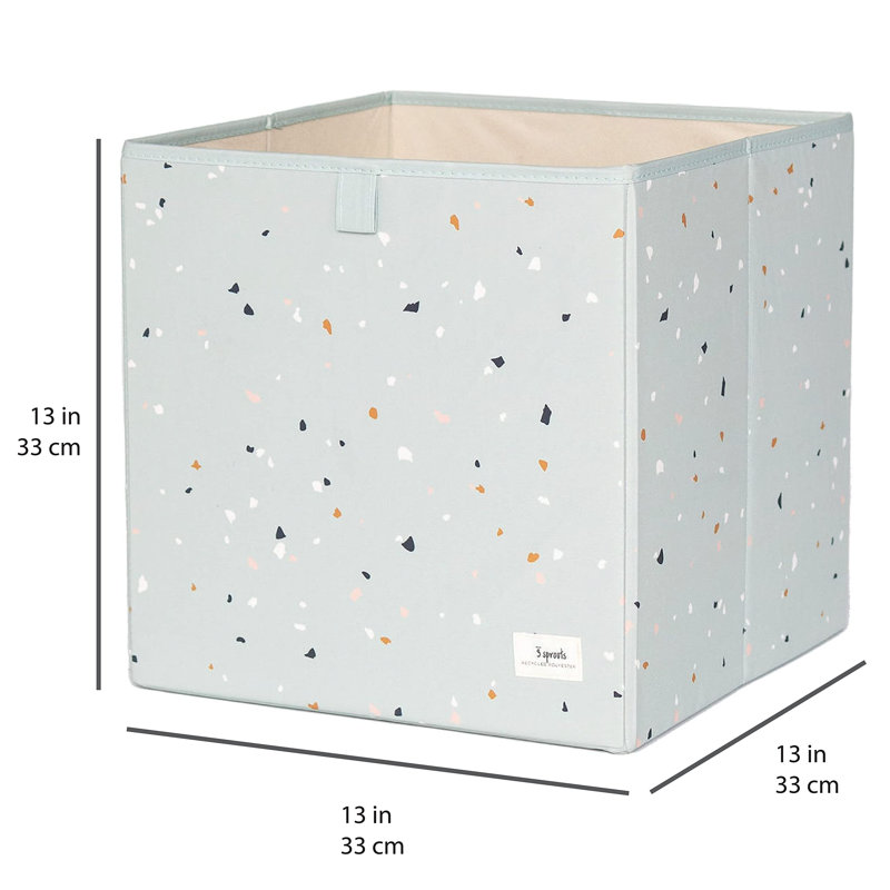 UBXT 3 Sprouts - Recycled Fabric Storage Cube - Terrazzo, Green