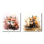«Foxs Elegant Forest Florals Grace I», ensemble de 2 reproductions d'art sur toile-1345005831-1345005851