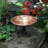Hammered Copper Birdbath with Tripod Stand
