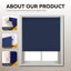 Thermal Blackout Roller Blind - Trimmable Cut to Size - Heavy Duty Metal Tube-957186173-963164415