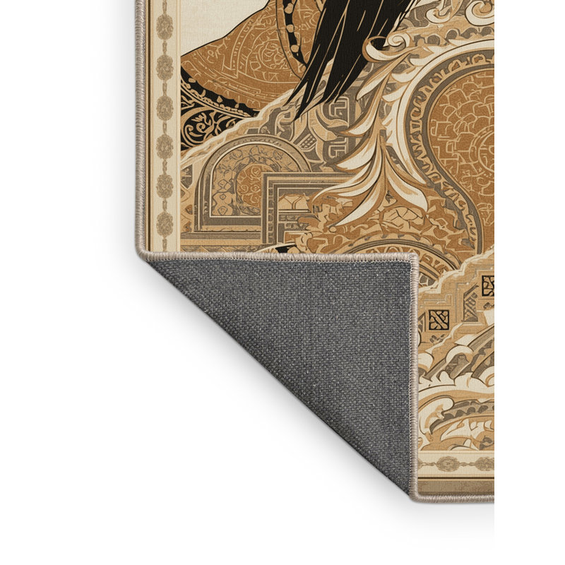 Tapis oriental moelleux et moelleux de couleur beige moelleux Duren Kublai, 6 X 9