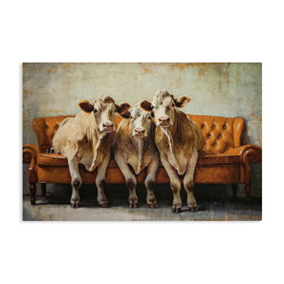 Cows Just Chillin 'Canvas, design par Tina LeCour
