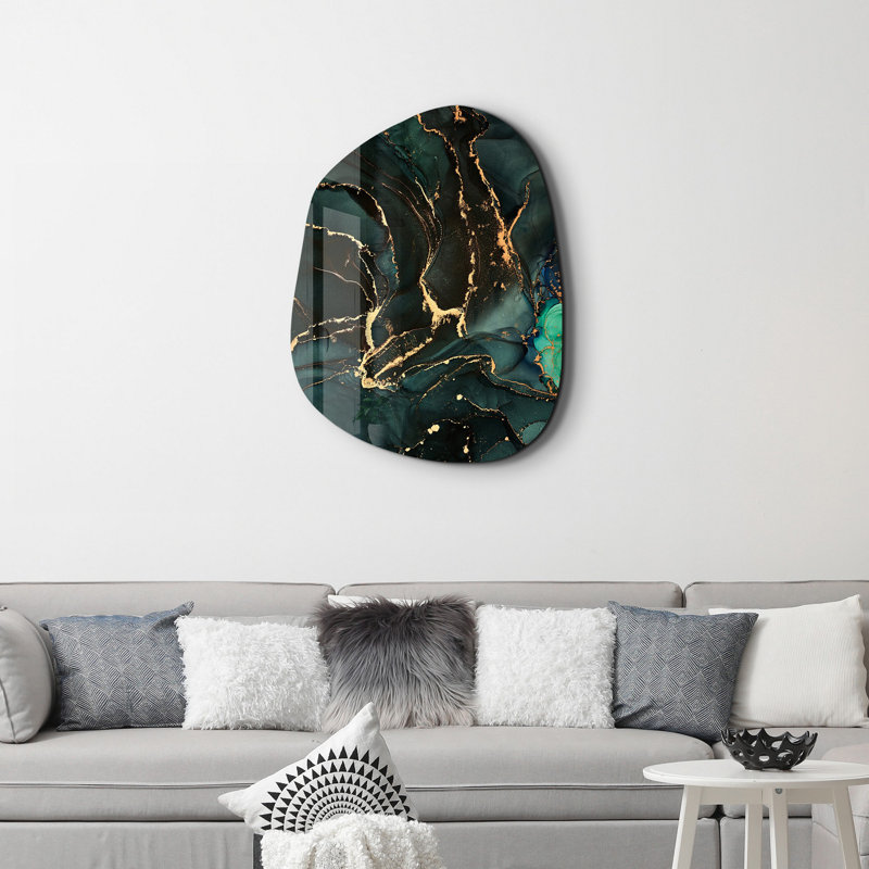 Wall Decor on Tempered Glass, 88" H x 68" W x 0.4" D