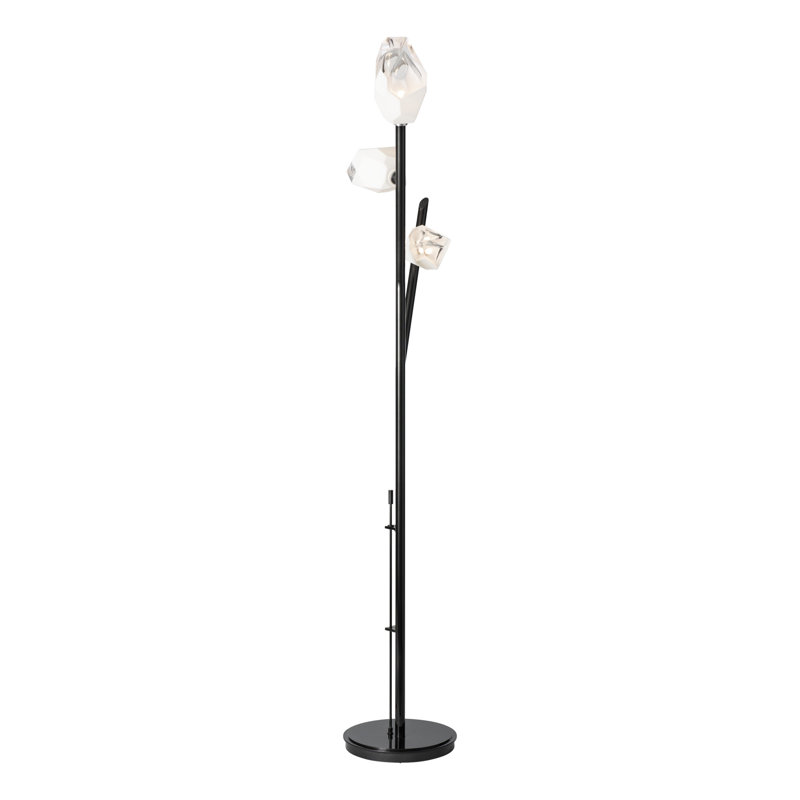 Chrysalis 74.4" Tree Floor Lamp, Bronze, White Polished Crystal