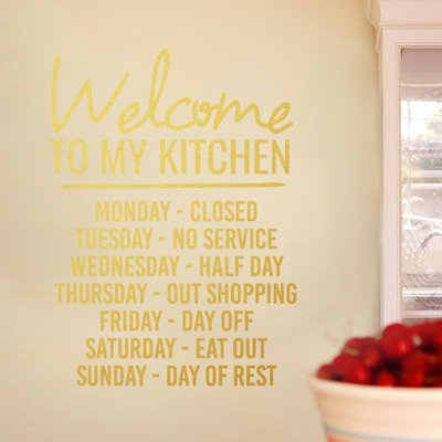 Décalcomanie murale Welcome to my kitchen