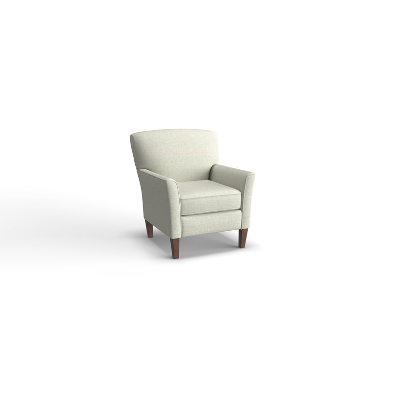 Shirleyann Upholstered Club Chair, Dark Walnut, Gray Polyester Blend